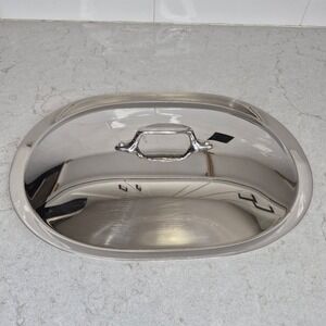All-Clad Slow Cooker SC01 Lid Only Stainless Steel Oval Replacement Silver